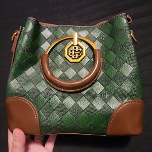 Elegant Brown and Green Bag